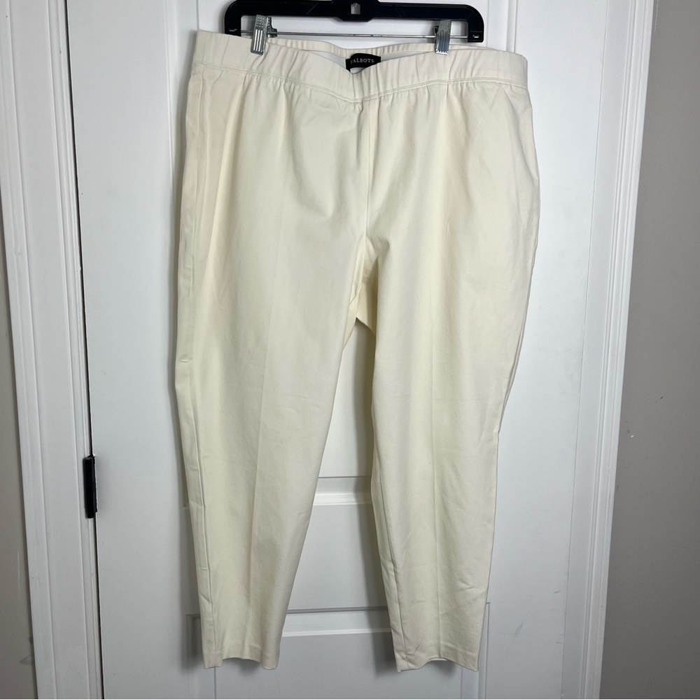 Talbots Cream Essex Pant size 20 WP 1834